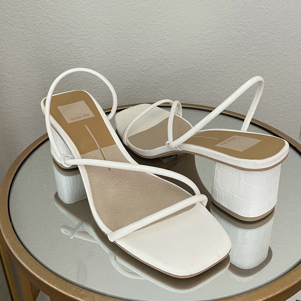 Dolce Vita white sandals